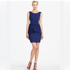 BCBGMaxAzria Royal Blue Rhea Peplum Mini Dress Size 6 Barbie Preppy Coquette Y2K
